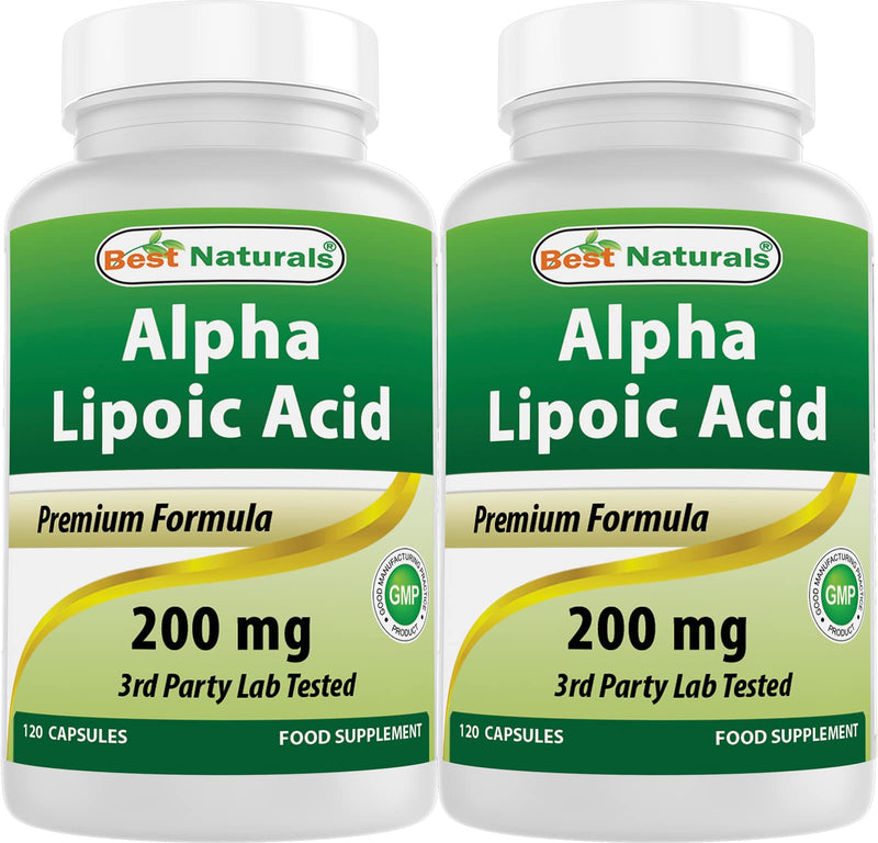 Best Naturals Alpha Lipoic Acid 200 Mg 120 Capsules (120 Count (Pack of 2))