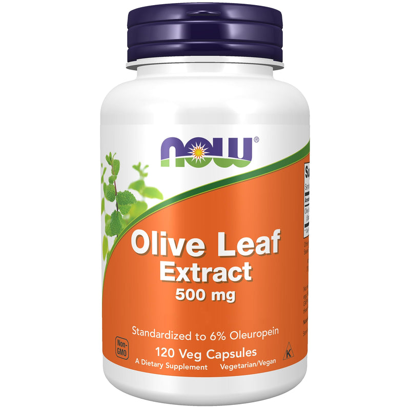 Now Foods, Olive Leaf Extract, 500mg, Oleuropein, High Dose, 120 Vegan Capsules, Lab-Tested, Soy Free, Gluten Free, Vegetarian, Non-GMO 120 Capsules
