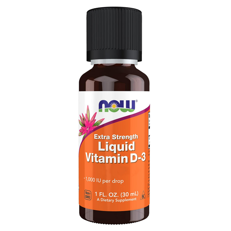 Now Foods, Liquid Vitamin D3, 1.000IU, 30ml, Vitamin D Drops from Lanolin, SOYA Free, Gluten Free, Non-GMO