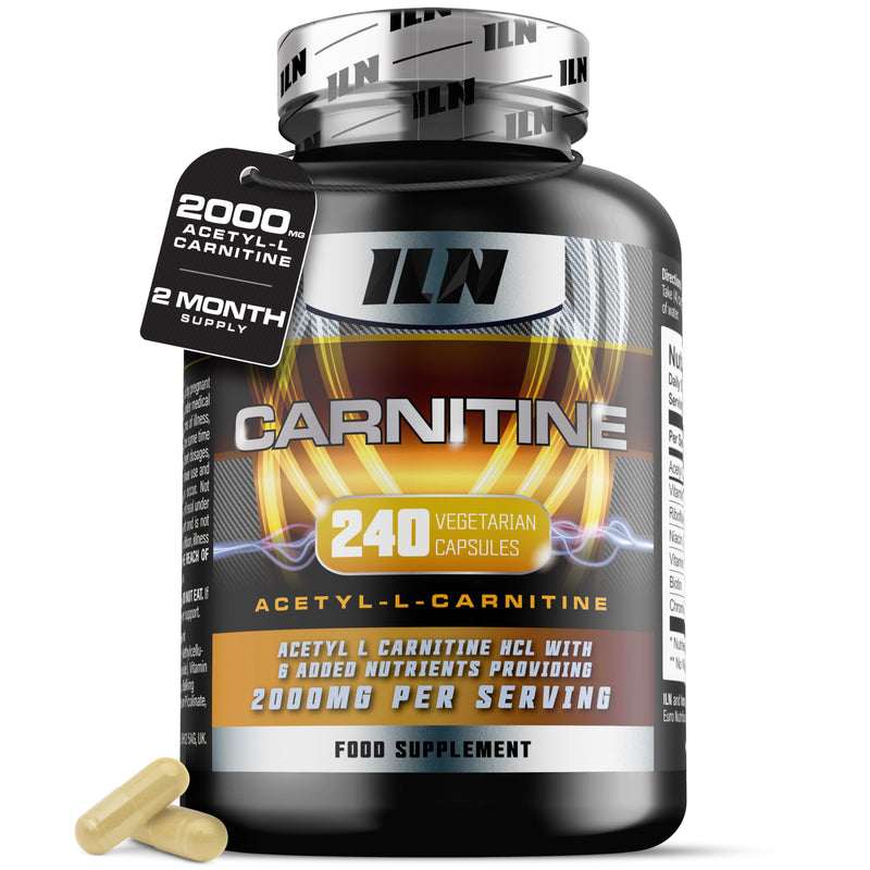 Acetyl L Carnitine Capsules (ALCAR) for Men & Women – 2000mg Acetyl L-Carnitine – Plus 6 Added Nutrients (240 Capsules) 240 count (Pack of 1)