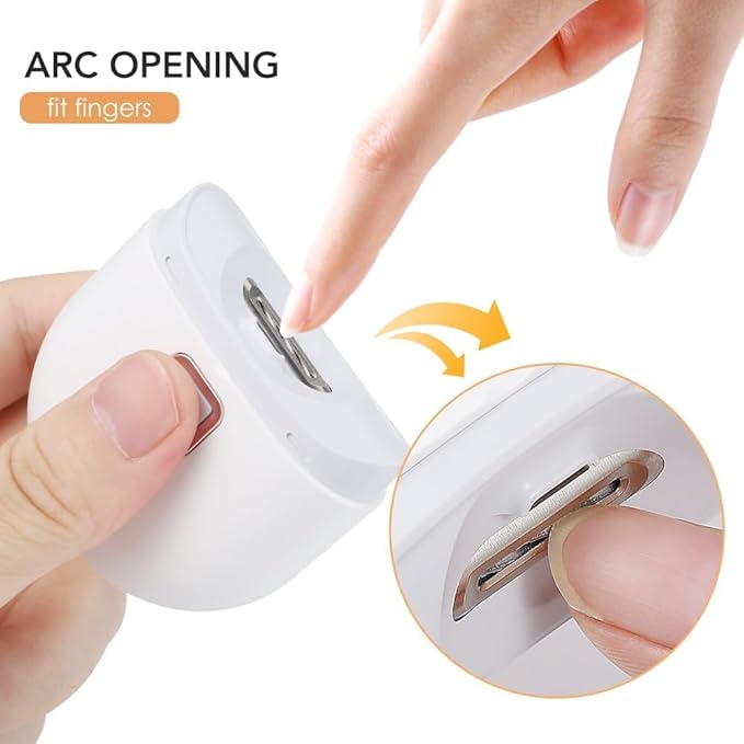 [Australia] - Electric Nail Clippers,Cordless Curved Design, Automatic Nails Blanking Sanding, No Noise, One-Key Operation Portable Nail File for Children Elderly Adults Manicure 