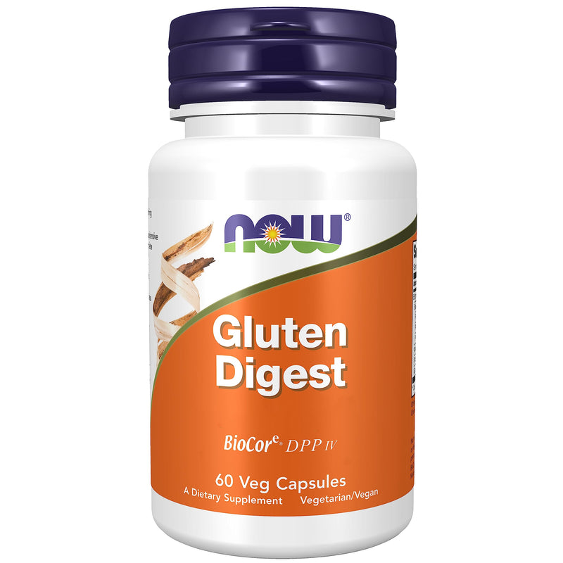 Now Foods, Gluten Digest (Gluten Enzyme), 60 Vegan Capsules, SOYA Free, Gluten Free, Non-GMO, Vegetarian