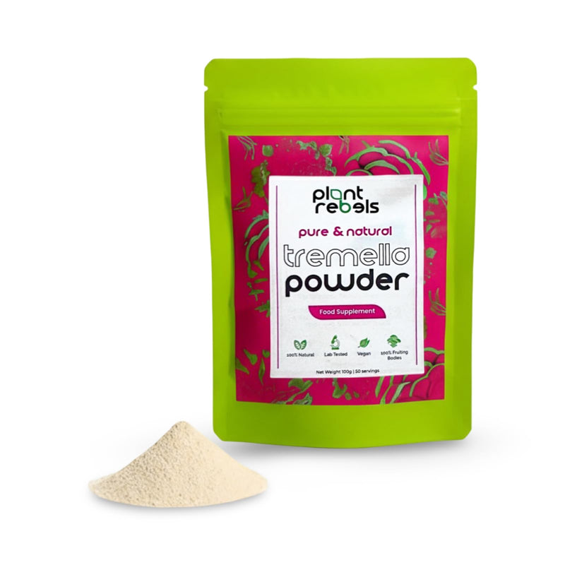 Tremella Mushroom Powder 10:1 Extract (100g) – Snow Fungus Powder for Skin Hydration & Collagen Support | Vegan | Pure Fruiting Body | No Additives | 50 Servings