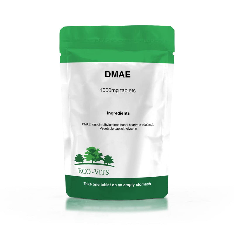 DMAE (DIMETHYLAMINOETHANOL BITARTATE) 1000mg 120 Tablets, Supports Brain Function, Concentration & Everyday Mental Performance – Pure, Clean Formula