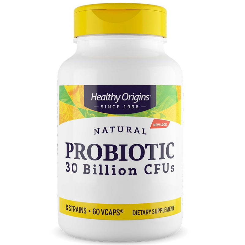 Healthy Origins, Probiotic, 8 Strains of Bacteria, 30 Billion Bacterial Cultures per Capsule, 60 Vegetarian Capsules, SOYA-Free, Vegetarian, Gluten-Free, Non-GMO 60 Capsules