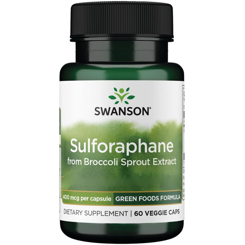 Swanson, Broccoli Sprout Extract, with Sulforaphane, 60 Vegan Capsules, high Strength, Vegetarian, Soy Free, Gluten Free, Non-GMO