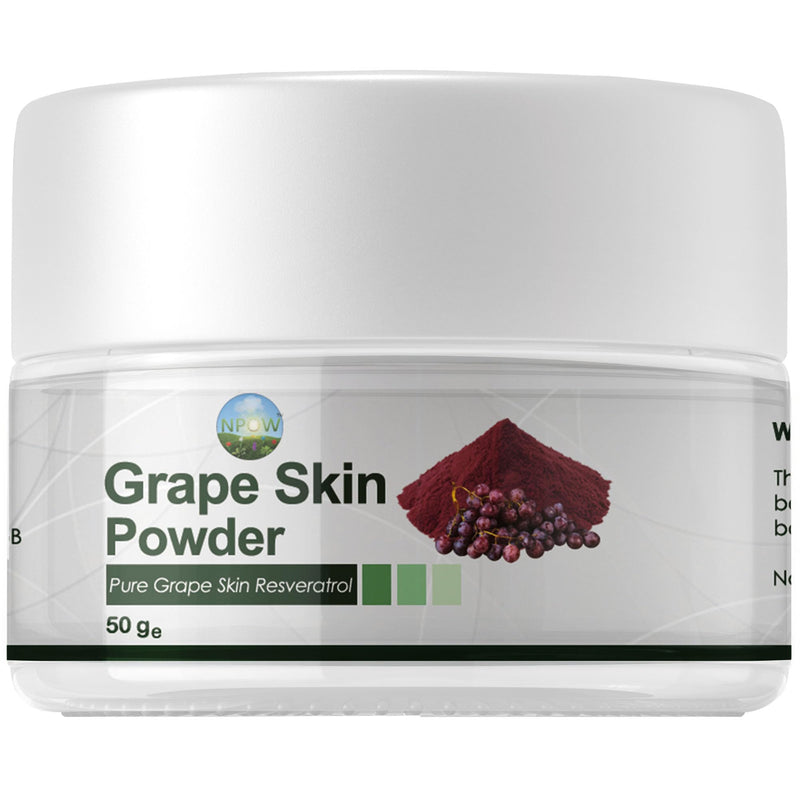 Resveratrol Supplements, Pure Grape Skin Powders - Antioxidant Supplement, Resveratrol Antioxidant Supplements, Trans Resveratrols Powder, Powder Scoop - 50g