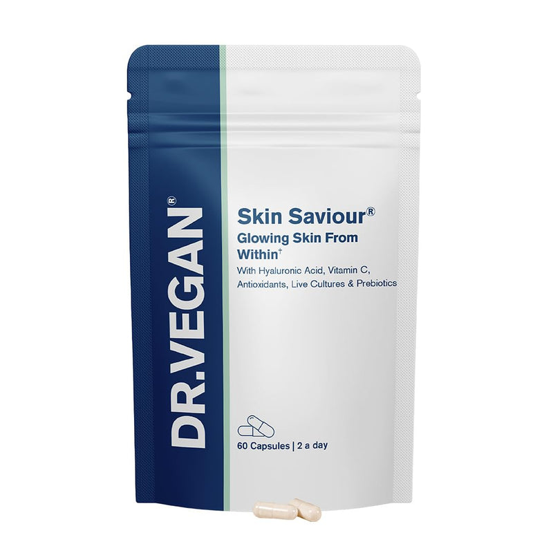 Skin Saviour® Collagen Builder Supplement & Probiotic for Women | High Strength, with 5 Billion Live Cultures, Hyaluronic Acid, Vitamin C, Probiotics | Builds Collagen | 60 Vegan Capsules, 2-A-Day