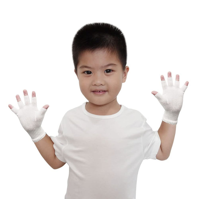 EDENSWEAR Zinc-Infused Fingerless Gloves for Children with Eczema - Wet Wrap Therapy S