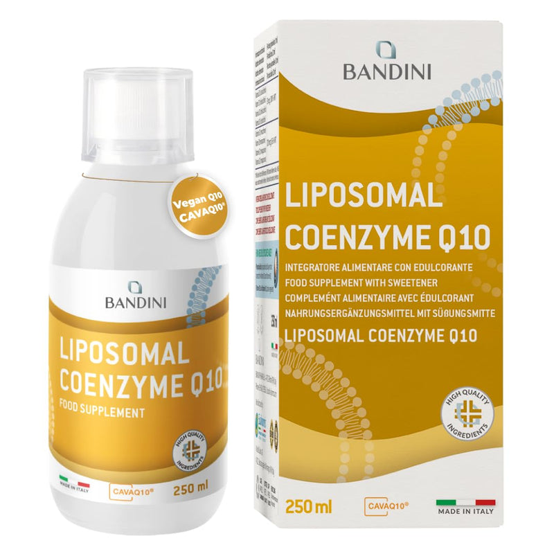 Bandini® Liposomal Coenzyme Q10 Liquid 200mg | Super Strength, Vegan Friendly, Naturally Fermented - High Absorption CoQ10 CAVAQ10® | Antioxidant Ubiquinone Co Enzyme, Alternative to softgel Capsules