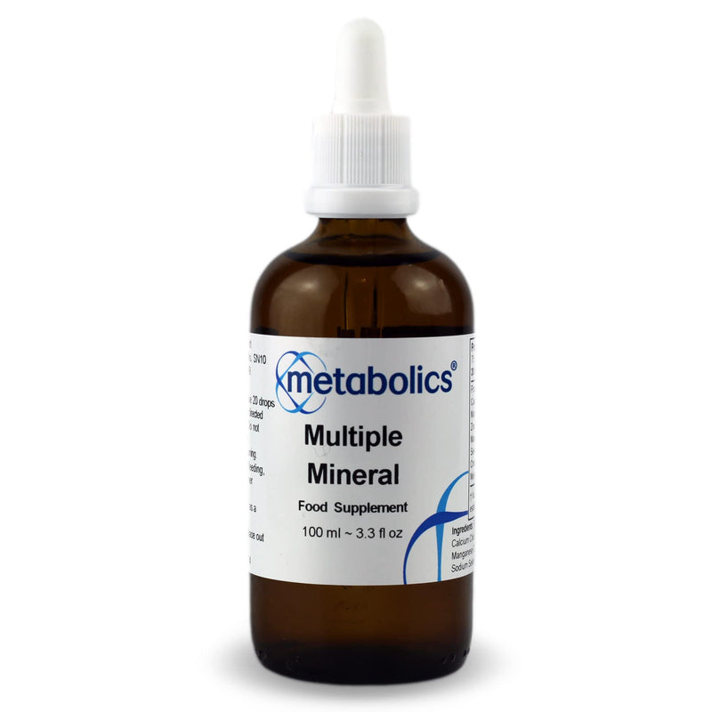 Multiple Mineral Liquid Complex 100ml | Trace Mineral Drops — Contains Potassium, Calcium, Magnesium, Zinc, Manganese, Selenium, Chromium, Molybdenum | Additive Free (100ml) 100 ml (Pack of 1)
