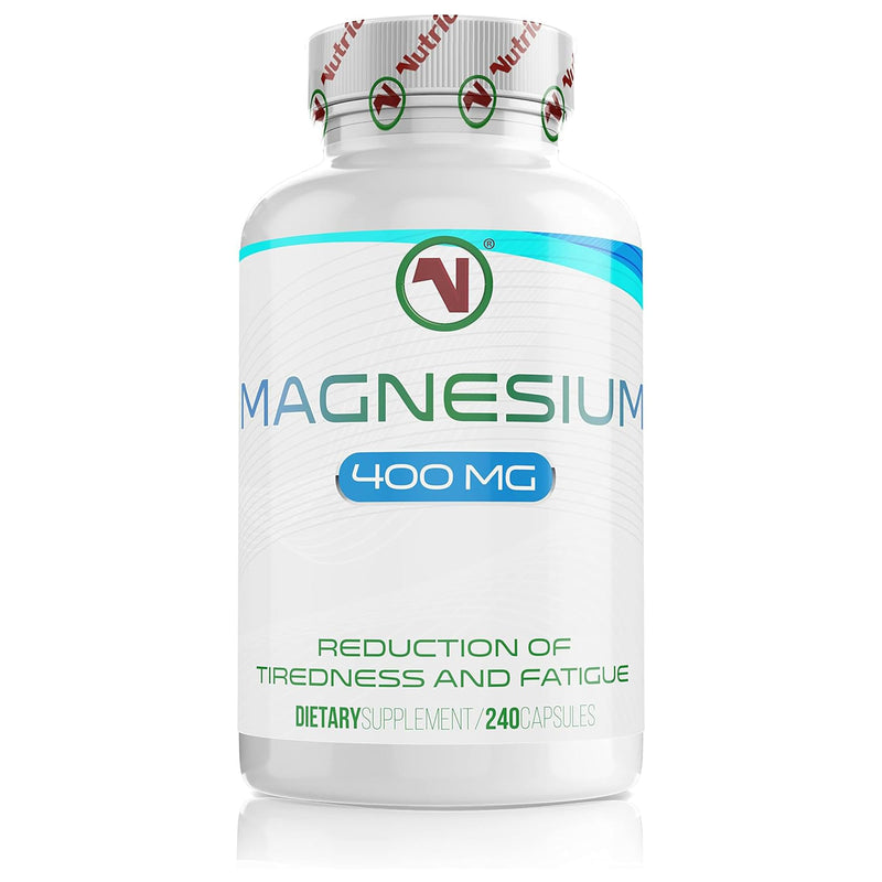 Mega Strong Magnesium Capsules 400mg | 240 Easy to Swallow Supplements | 8 Months Supply | Reduce Tiredness and Fatigue 240 count (Pack of 1)