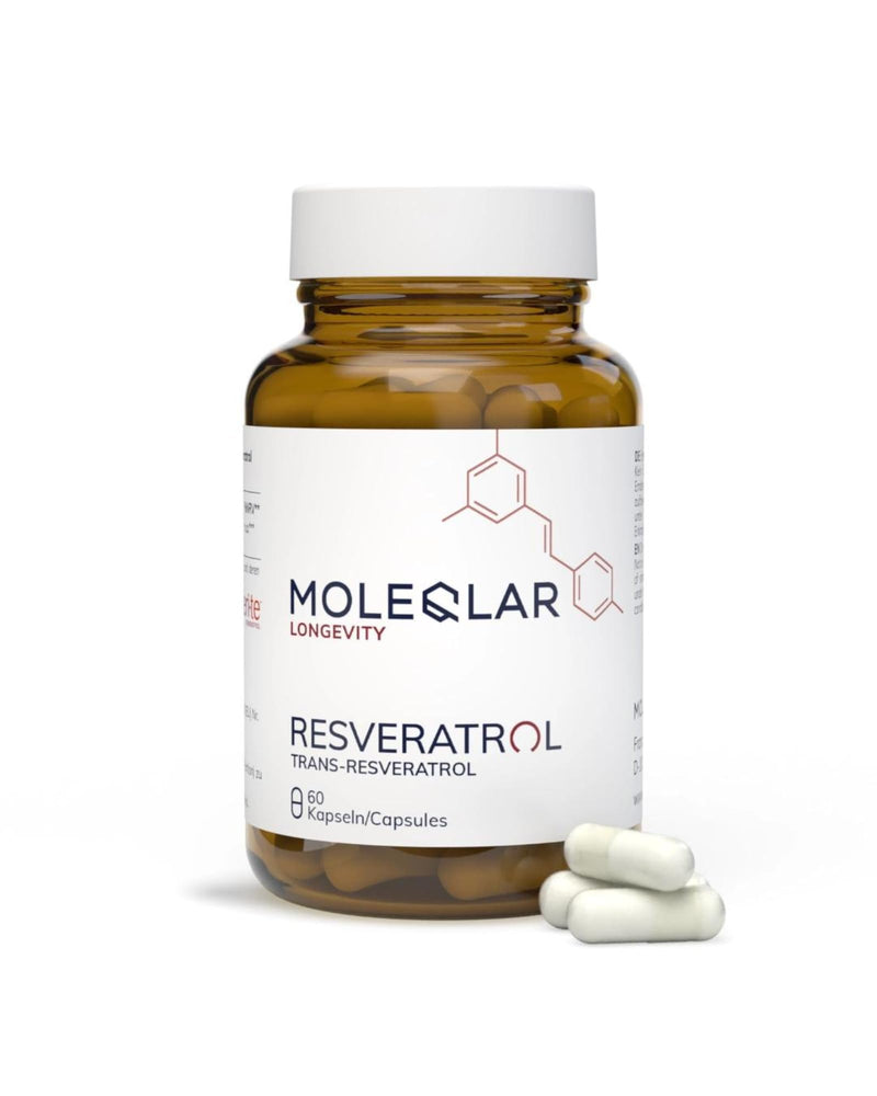 MoleQlar Trans-Resveratrol 60 Capsules – Dietary Supplement from Yeast Fermentation – 500 mg per Serving – Easy Daily Use – Ideal for Individual Supplement Intake