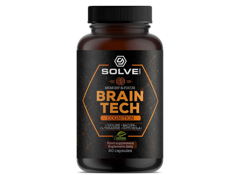 ● BrainTech ● Capsules (60) for Memory, Concentration, Improved Learning & Increased Resistance to Stress, Nootropics Nervous Support Supplement