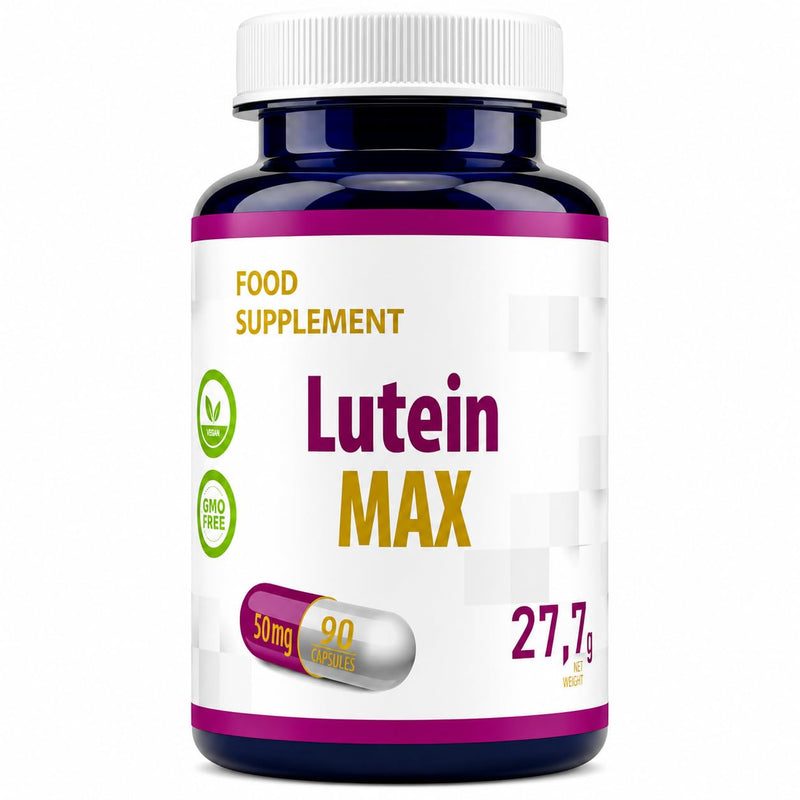 Hepatica Lutein 50mg with Vitamin B2 | Normal Vision Support | Marigold Extract | 90 Vegan Capsules | 3-Month Supply | 3rd Party Lab Tested