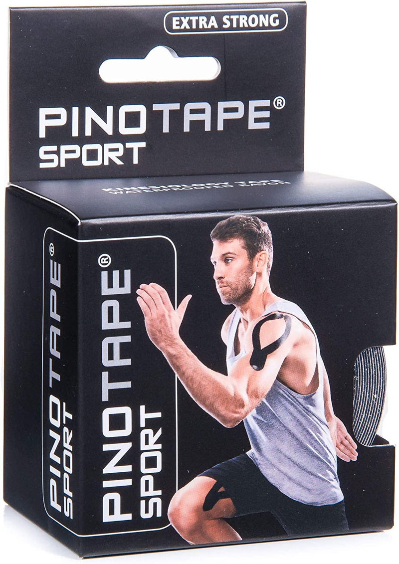Pinotape Sport Kinesiology Tape 5 cm x 5 m Black Pack of 2