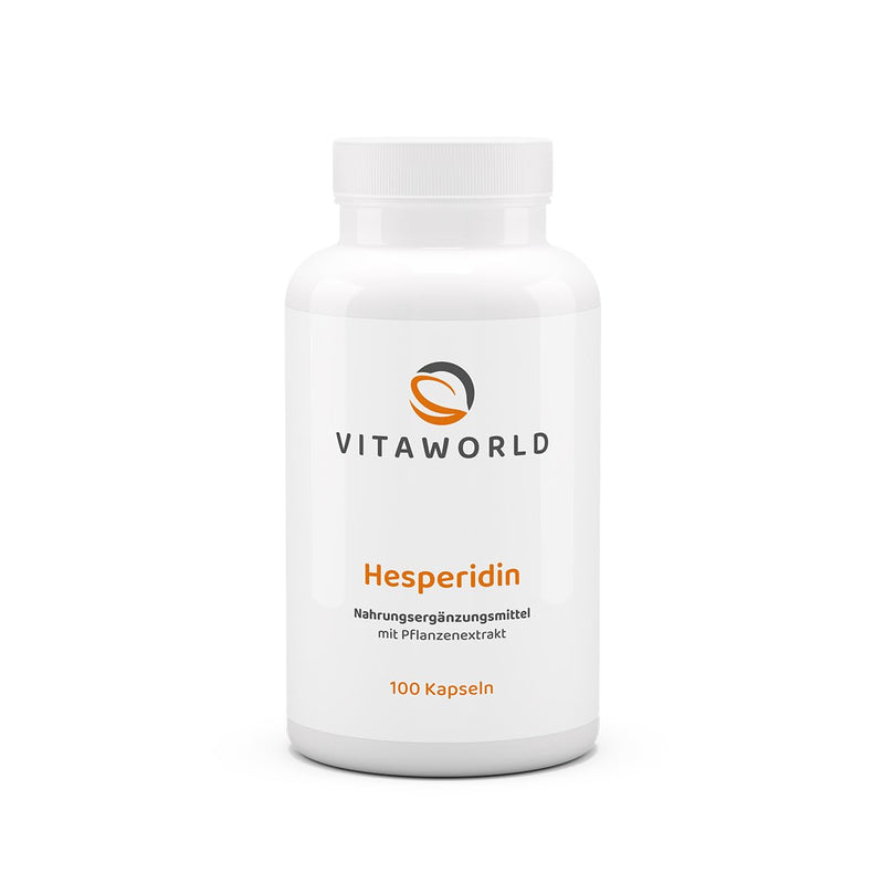 Vita World Hesperidin 100 Capsules Vegan 100% Natural Hesperidin Made in Germany with Analysis Certificate