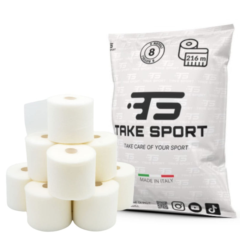 TS TAKESPORT – Sports Bandage, Sports Bandage, Sports Tape, Sport Tape, Sport Tape, Thin Polyurethane Foam Bandage, 7 cm (8 Rolls)