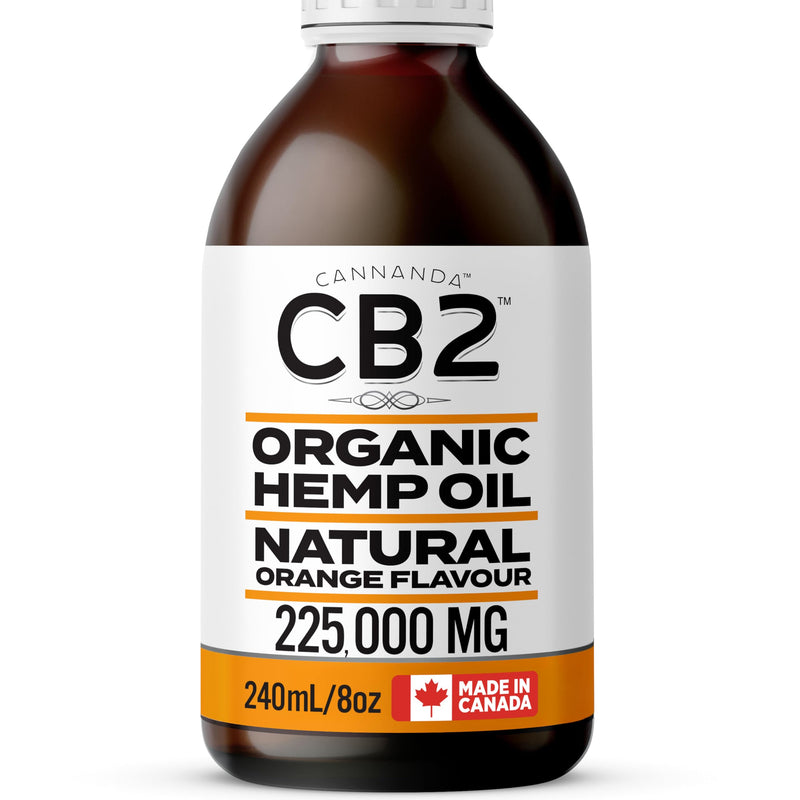 CB2 Organic Hemp Seed Oil - 240ml - Orange Flavour NATURAL ORANGE