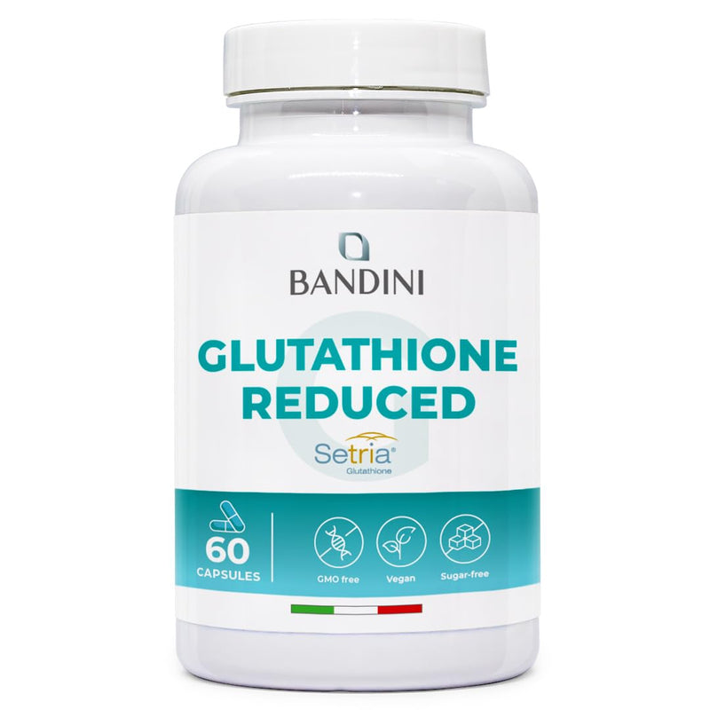 Bandini® High Strength Glutathione Reduced 250mg per Capsule | L-Glutathion Setria® Supplement | Powerful Antioxidant | 10x Better Absorption, Vegan, Gluten-Free, GMO-Free, Kosher | 60 Capsules