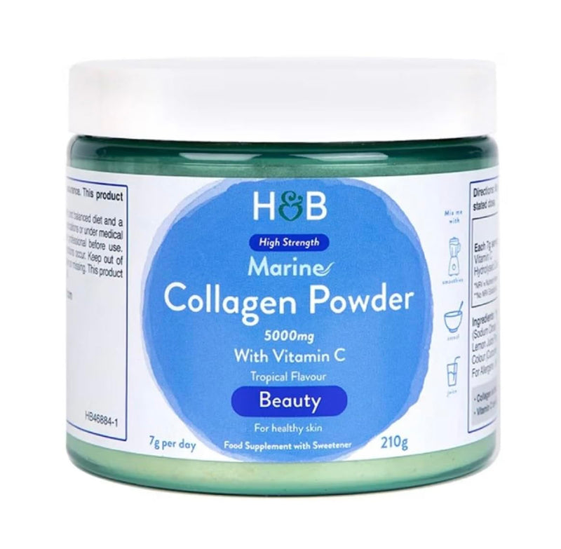 Holland & Barrett Marine Collagen Tropical Flavoured Powder 5000mg 210g