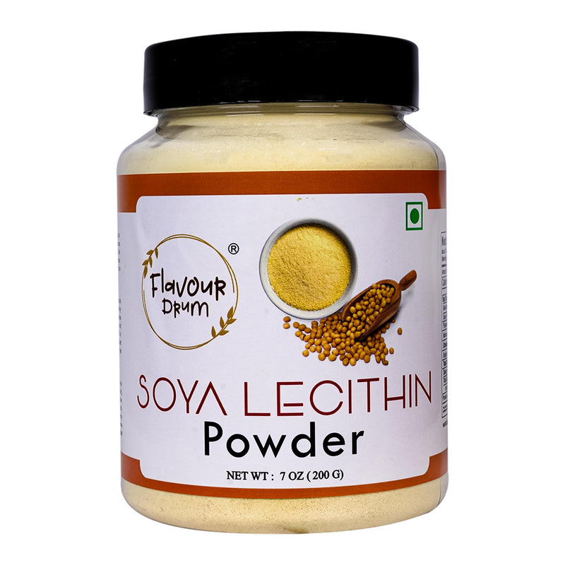Flavour Drum SOYA Lecithin Powder (7oz / 200g) | Plant-Based Emulsifier for Baking, Chocolates & Cooking 7 oz (200 g)