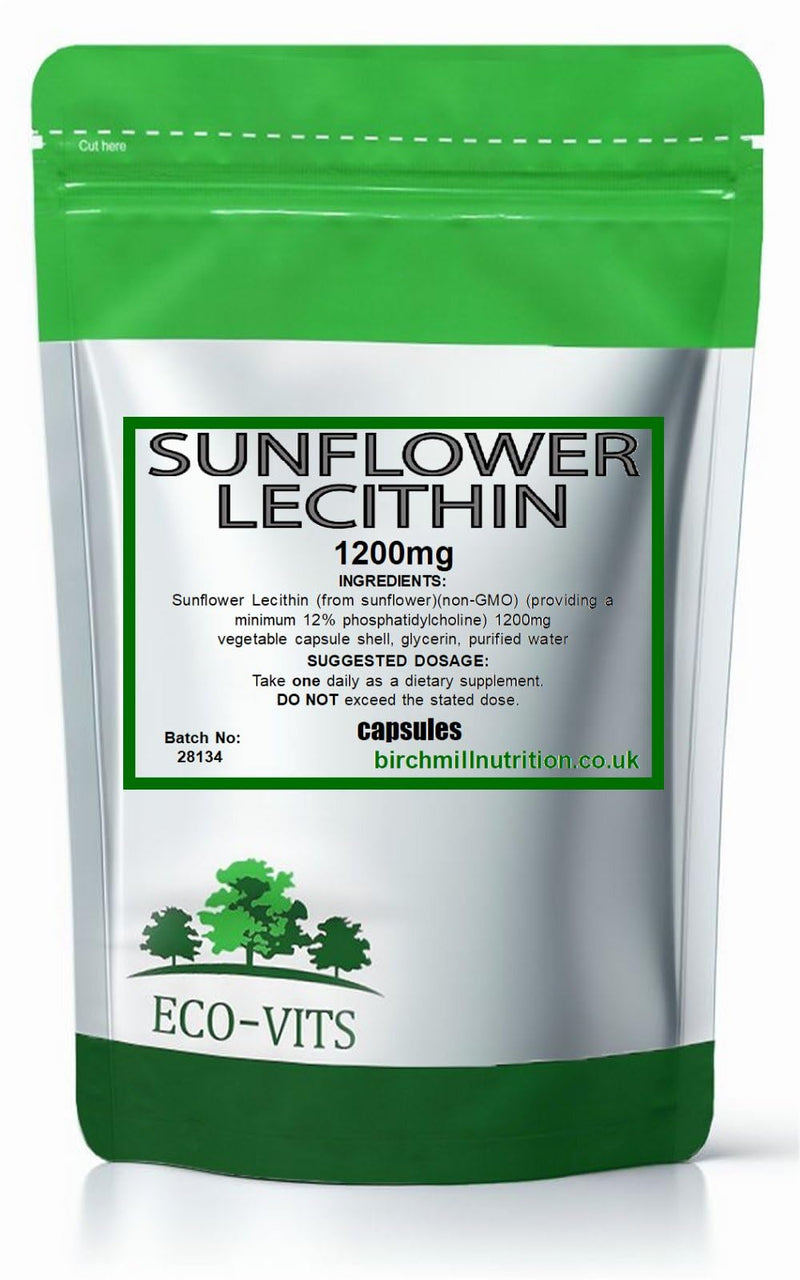 Sunflower Lecithin 1200mg (240 caps) Brain Function Cardiovascular Maintenance