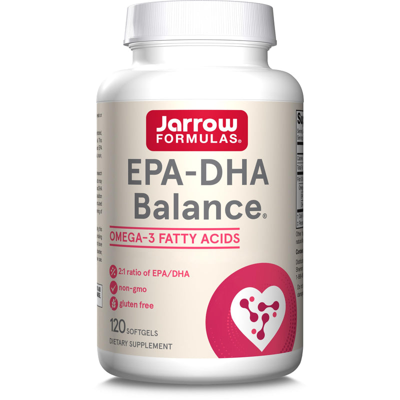 Jarrow Formulas, EPA DHA Balance, 600mg Omega-3 Fatty Acids, 120 Softgels, Gluten-Free, SOYA-Free, GMO-Free