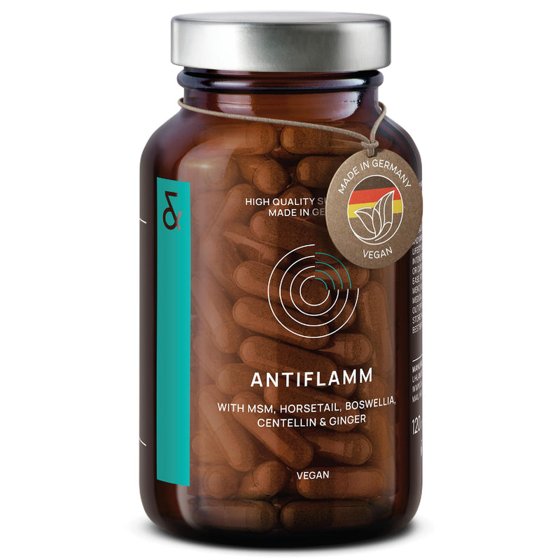 CLAV N°12 ANTIFLAMM - Anti-inflammatory & Joint Health with Boswellia Serrata Horsetail MSM Capsules High Dose - with Gotu Kola & Ginger Extract - 120 Capsules