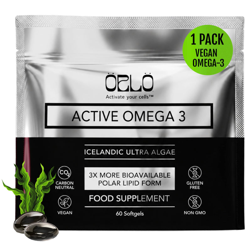 ORLO Omega 3 – Vegan Omega 3 Supplement (EPA & DHA) – Omega-3 Fish Oil & Krill Alternative – Plant-Based Omega-3s from Algae Oil – Brain & Heart Support (60 Mini Burpless Softgels) 60 Softgels (1 Pack)