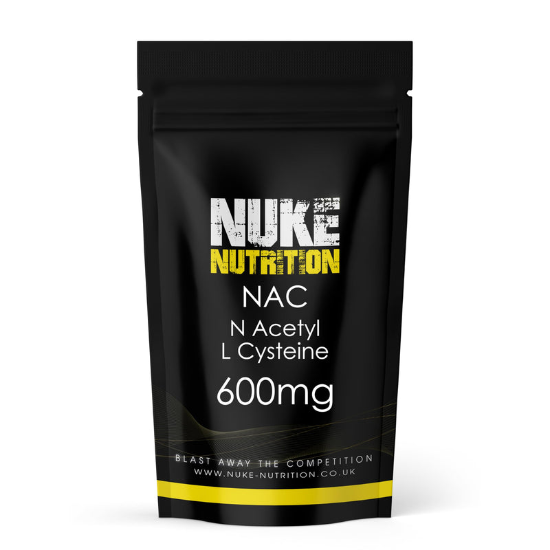 Nuke Nutrition NAC Supplement 600mg | High Strength NAC N-Acetyl-Cysteine 180 Vegan Capsules with High Bioavailability | Amino Acid N-Acetyl-Cysteine Nutritional Supplements | Manufactured in the UK 1 count (Pack of 180)