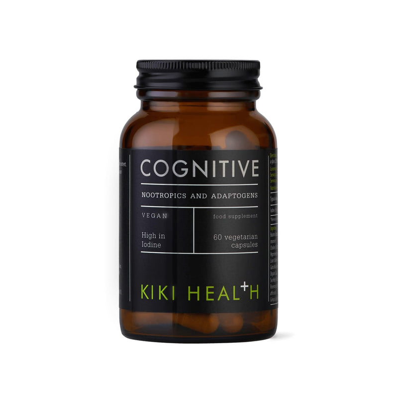 KIKI Health - Cognitive, Blend of Nootropics and Adaptogens - for Memory, Focus, and Stress Management - Supports Brain and Mental Function - High in Iodine - 60 Vegicaps