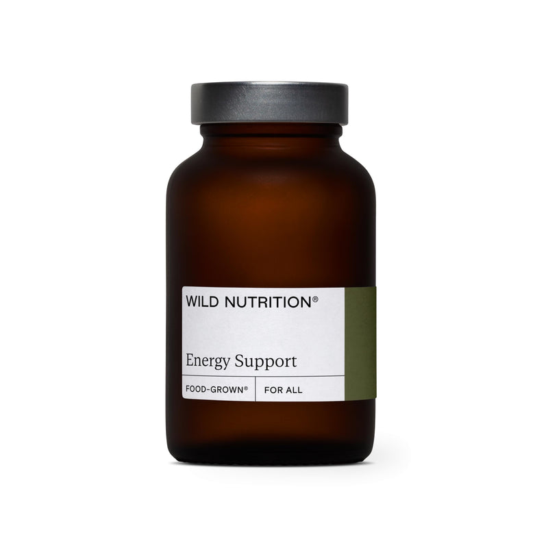 WILD NUTRITION Food-Grown Energy Support | with Iron, Vitamin C, and Magnesium - Ethically Sourced - Maintain Energy Levels + Immune Support - 60 Capsules