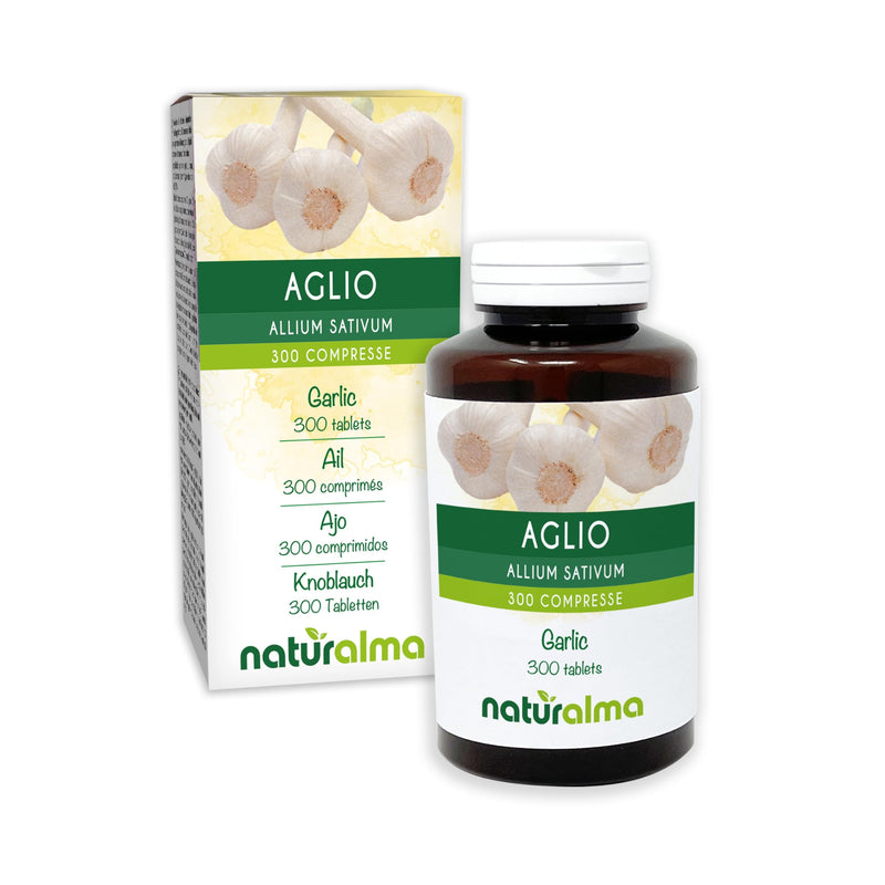 Garlic (Allium sativum) Bulbs Naturalma - 150 g - 300 Tablets - Food Supplement - Natural and Vegan