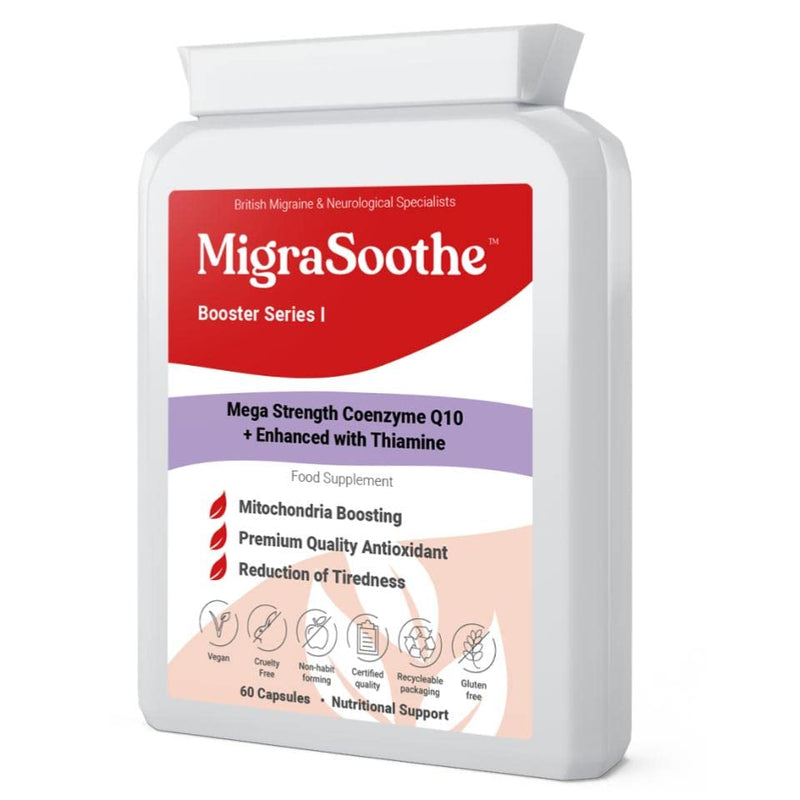 Coenzyme Q10 CoQ10 MigraSoothe Booster I - to Support Migraine Relief in Conjunction with MigraSoothe Riboflavin Products (60) 60
