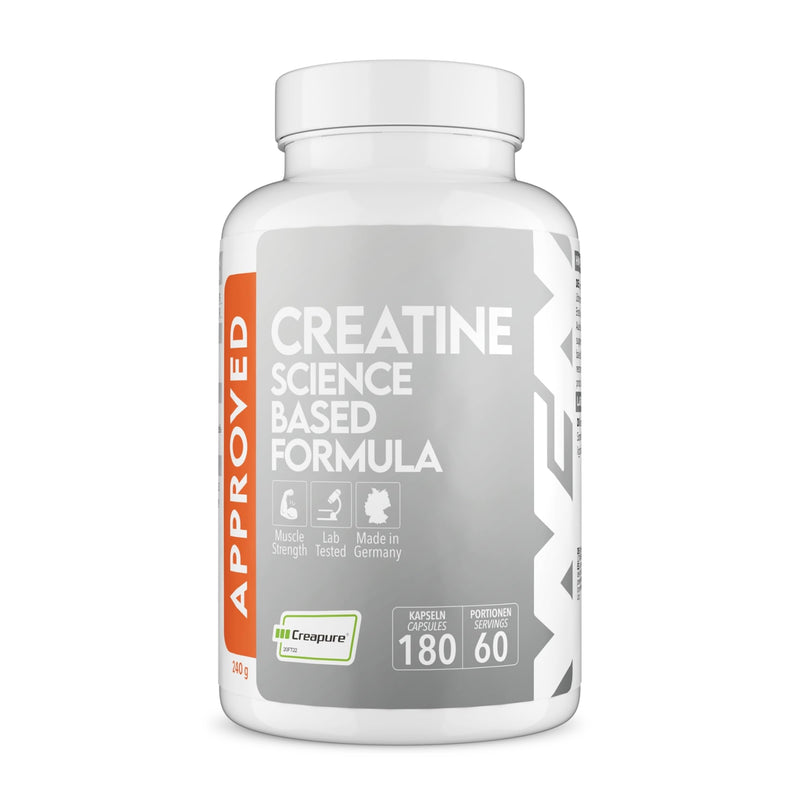 WFN Approved Creatine Creapure Capsules - 180 Giga Capsules (1000mg Creatine per Capsule) - Vegan Supplement - No additives - Produced & Tested in Germany 180 pcs - Capsules
