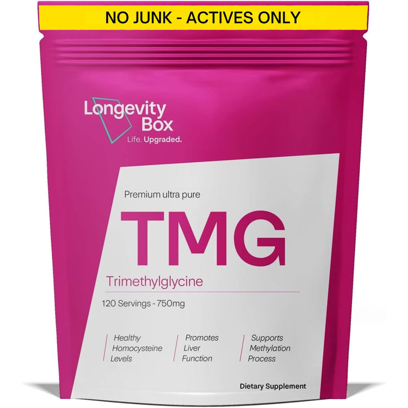 TMG 750mg – 120 Capsules | 99% Pure Trimethylglycine (Betaine) | Supports DNA Methylation, Liver & Heart Health | Vegan, Non-GMO 120 count (Pack of 1)