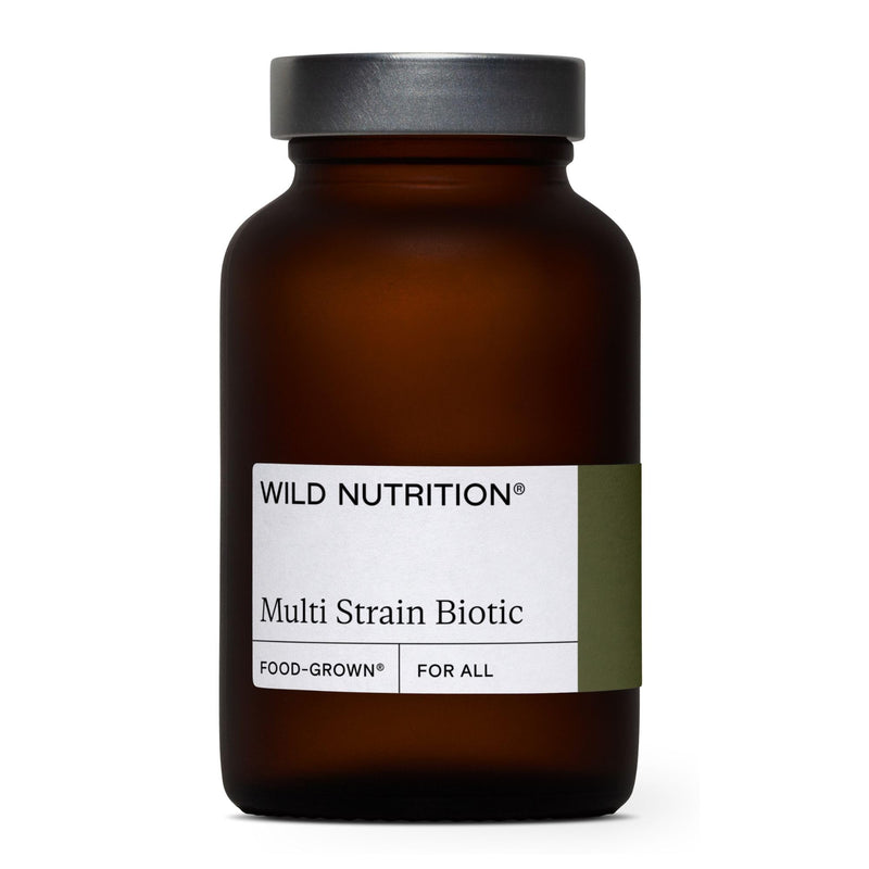 WILD NUTRITION Food-Grown Multi Strain Biotic | Probiotics for Gut Health with 30 Billion Live Bacteria, and 8 Key Strains Including Lactobacillus, Acidophilus, Bifidobacterium & More | 30 Capsules
