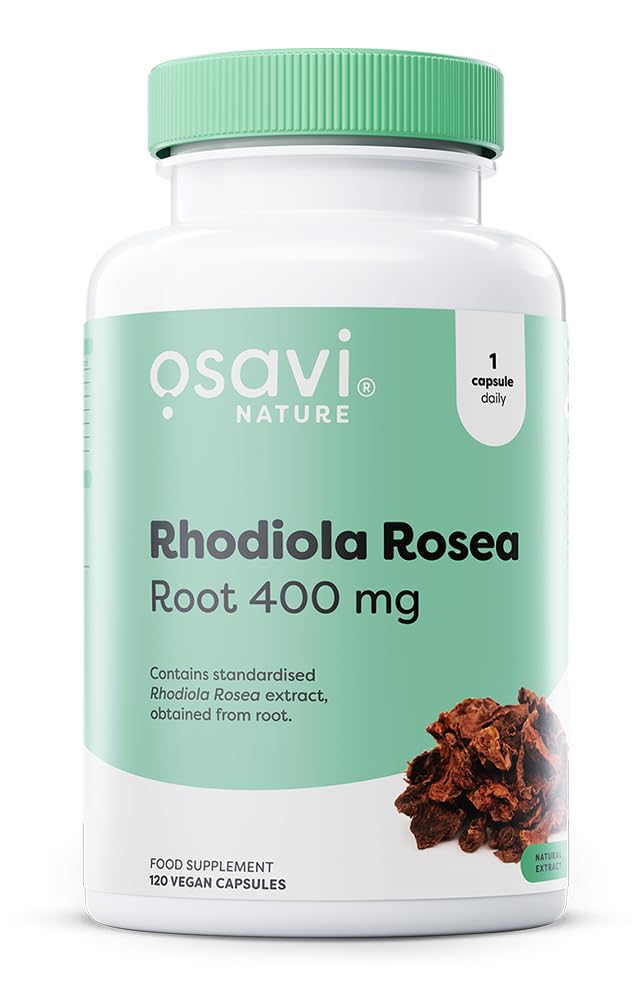 Osavi Rhodiola Rosea Root 400mg – 120 Vegan Caps | Adaptogenic Support for Reducing Stress–Induced Fatigue and Enhancing Mental & Physical Wellbeing 120 count (Pack of 1)