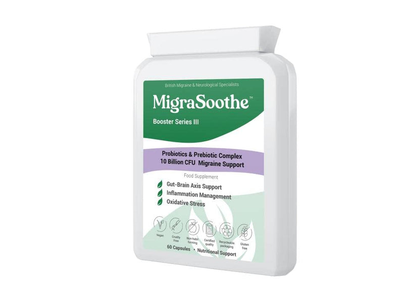 Booster Probiotic Complex - Probiotic & Prebiotic Complex 10 Billion CFU Migraine Support (60) 2 Month Supply (60) 60