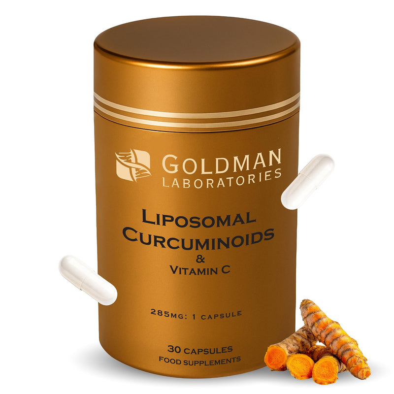 Liposomal Turmeric Curcumin Capsules with Vitamin C - High Absorption Vegan Curcumin Supplement for Joint, Immune & Antioxidant Support, No Black Pepper - 30 Capsules