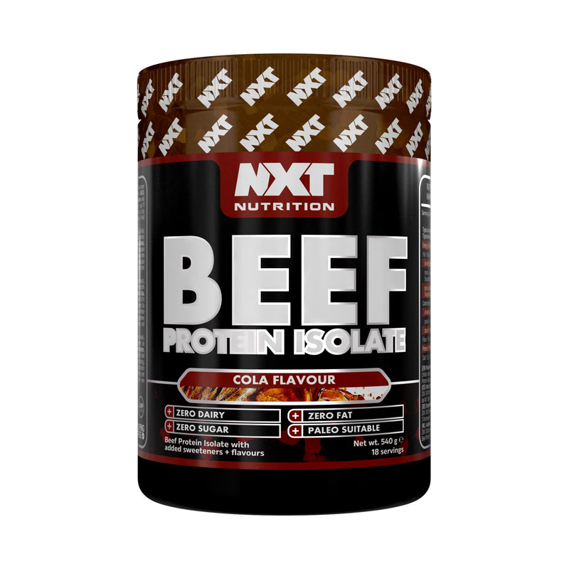 NXT Beef Protein Isolate 540g - High Protein Powder in Natural Amino Acids - Paleo, Keto Friendly - Dairy and Gluten Free | 540g (Cola)