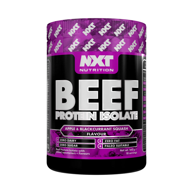 NXT Beef Protein Isolate 540g - High Protein Powder in Natural Amino Acids - Paleo, Keto Friendly - Dairy and Gluten Free | 540g | Apple & Blackcurrant