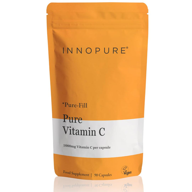 INNOPURE Pure Vitamin C Capsules 1000mg (No Fillers or Binders) Pure-Fill Supplement, Easy to Swallow 1 Daily Capsule (Not Tablets) 90 Capsules 90 count (Pack of 1)