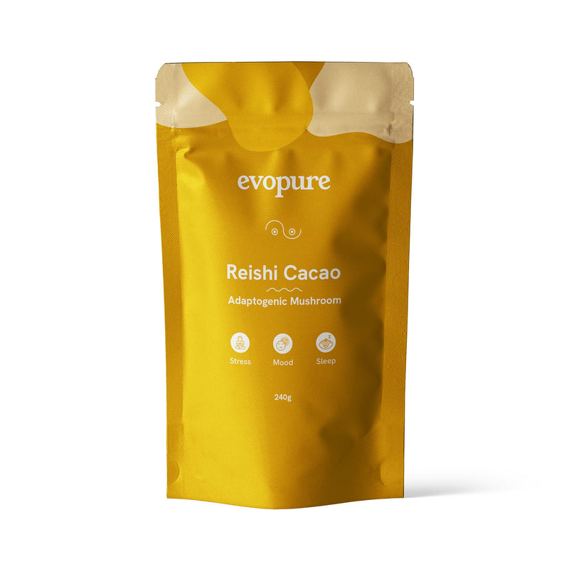 Reishi Mushroom Cacao Powder 240g | Sleep Stress & Relaxation | Adaptogen with Maca | Vegan UK | 30 Servings