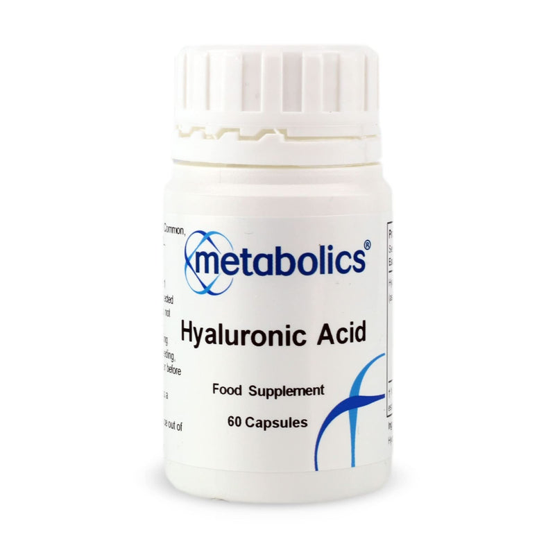 Hyaluronic Acid 200 mg – 60 Vegan Capsules | Skin Hydration, Joint Mobility & Eye Support | Additive‑Free | UK Made | Metabolics