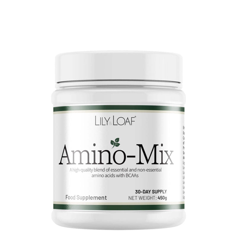 Lily & Loaf Amino-Mix Amino Acid Powder – Vegan Amino Blend with BCAAs & L-Glutamine, 450g, 30 Servings