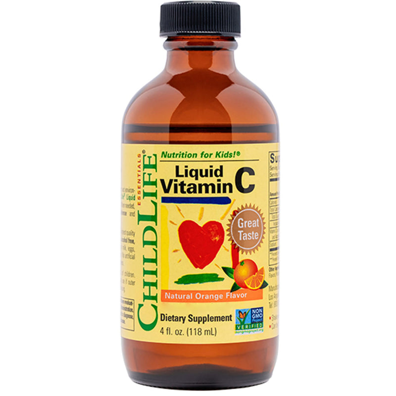 ChildLife Essentials Liquid Vitamin C for Kids - 250mg Daily Dose, Supports Immunity of Your Child, 5ml Daily, Vegetarian, Non-GMO, Gluten & Soy-Free