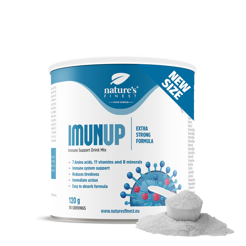 Nature's Finest by Nutrisslim ImunUp Multi-Nutrient Powder with 7 Amino Acids, 11 Vitamins and 8 Minerals for Immune Support, Orange Flavour, 120g