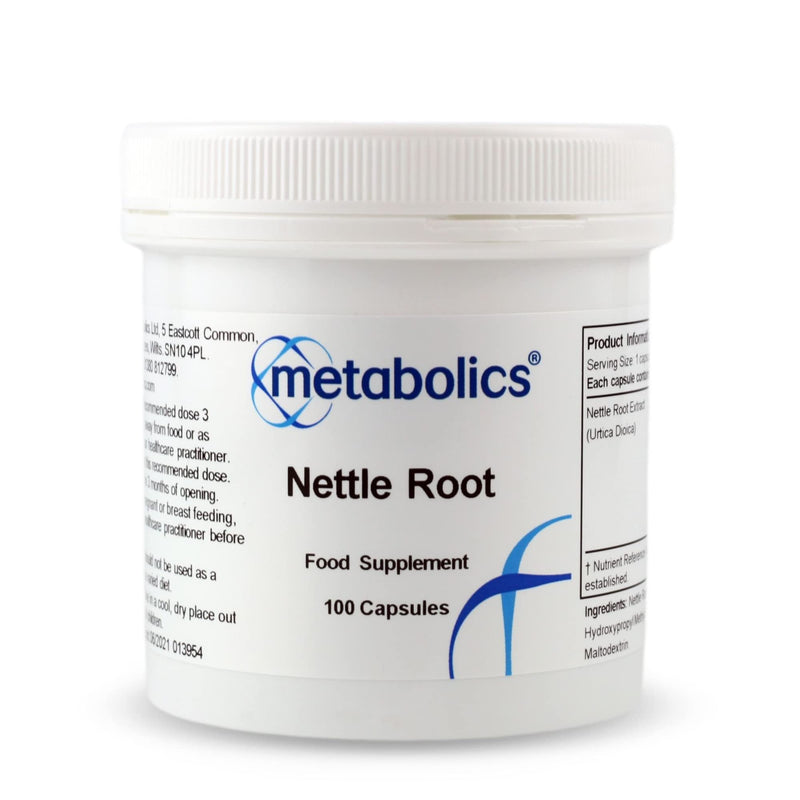 Nettle Root – 100 Vegan Capsules | Urtica dioica Extract for Prostate, Urinary, Inflammation & Immune Support | Additive‑Free | UK Made | Metabolics